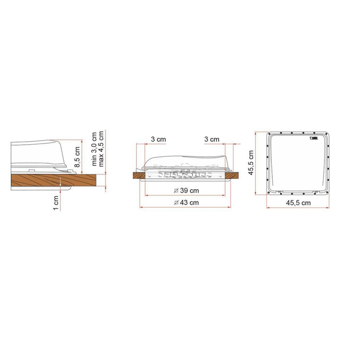 Fiamma Rooflight Turbo-Vent Crystal - Fiamma - Van Life Living