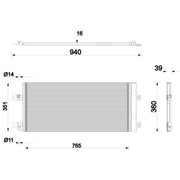 Mahle Air Conditioning Condenser AC 1158 000P
