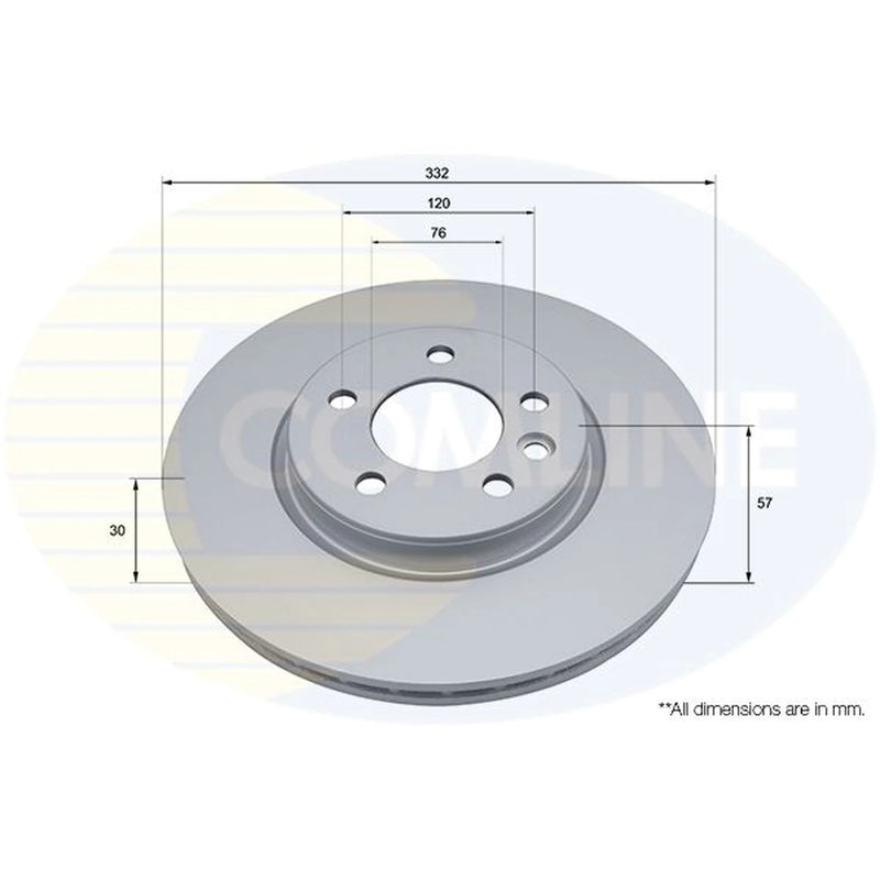 Comline 2 x Vented Front Brake Discs ADC5052V-x2