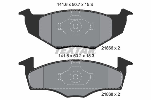 Textar Brake Pad Set Front x 15.3mm 2186601