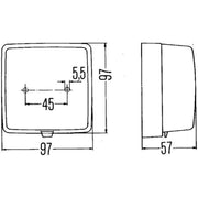 Hella Rear Fog Light Lamp Unit Right 2NE 003 315-011