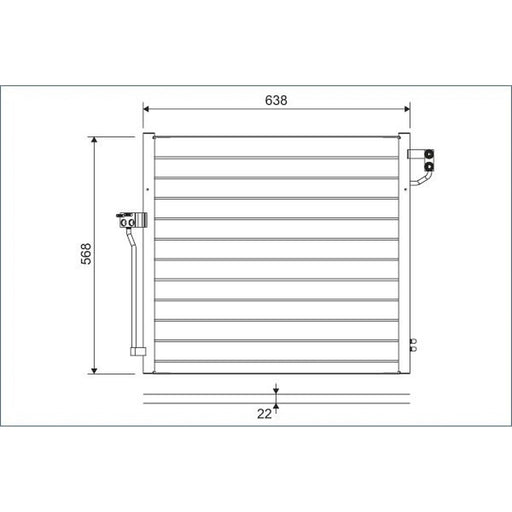 Valeo Air Conditioning Condenser 822623