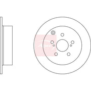 Apec 2 x Solid Rear Brake Discs DSK2472-x2