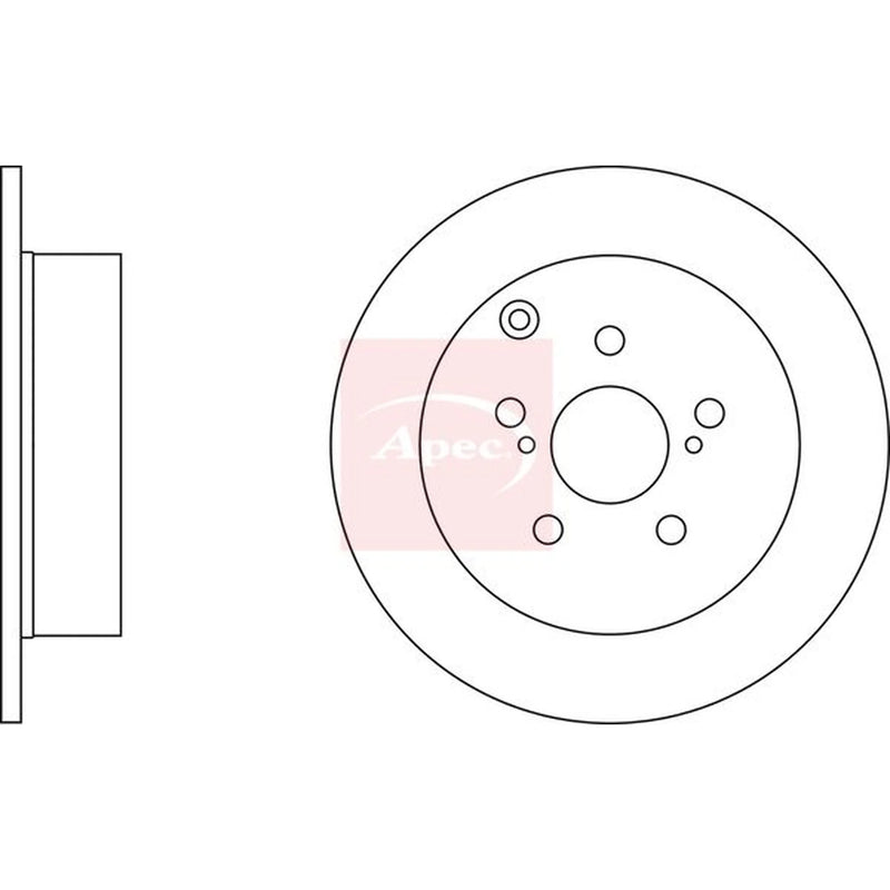 Apec 2 x Solid Rear Brake Discs DSK2472-x2