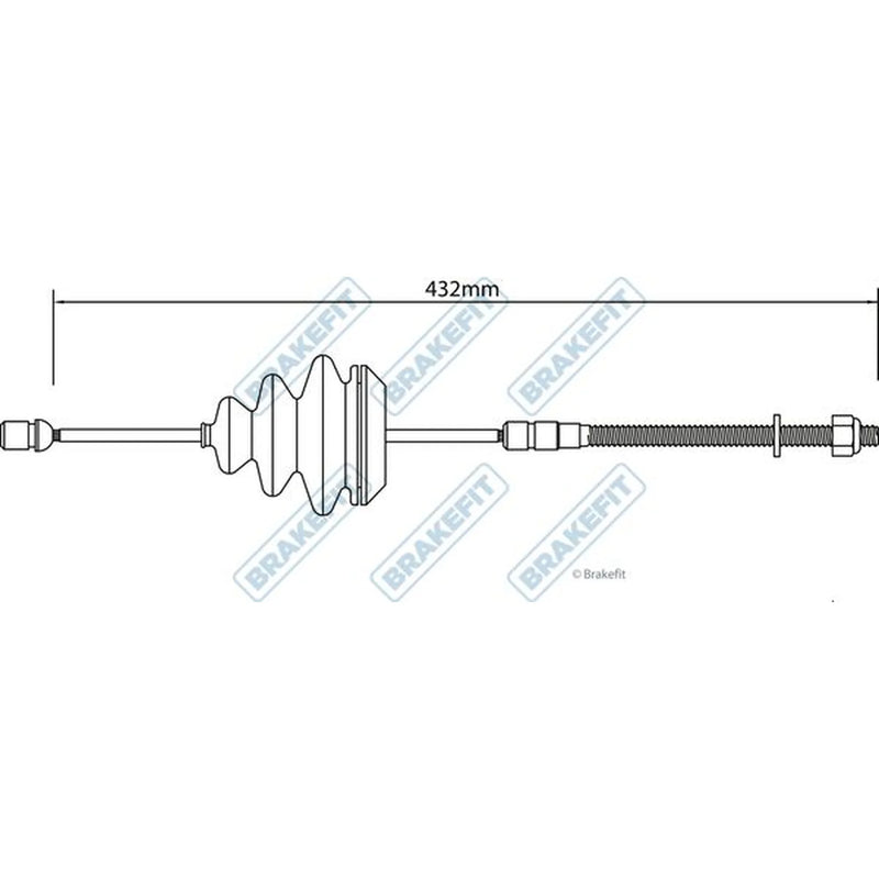 Apec Handbrake Cable Front BBC3471