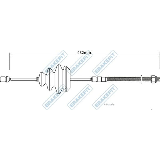 Apec Handbrake Cable Front BBC3471