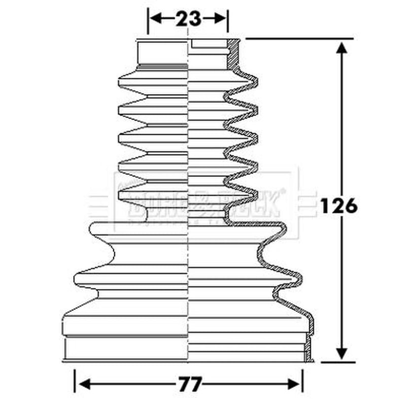 Borg & Beck Drive Shaft Bellow Kit Wheel Side BCB6282
