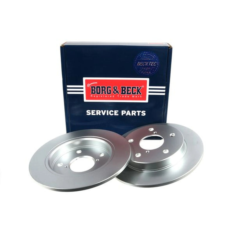 Borg & Beck 2 x Solid Rear Brake Discs BBD5607-x2
