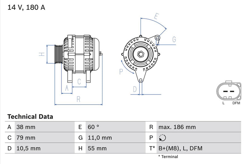 Bosch 0986084140 Alternator