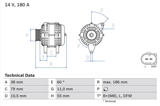 Bosch 0986084140 Alternator