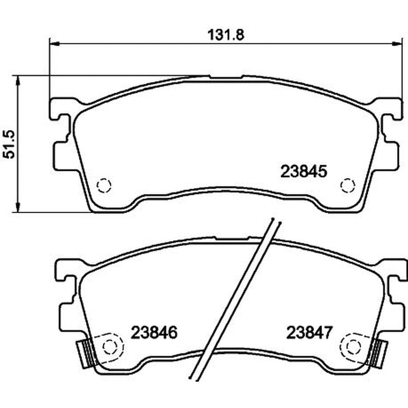 Mintex Front Brake Pad Set MDB2757