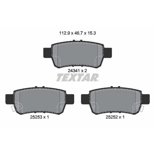 Textar Rear Brake Pad Set 2434101