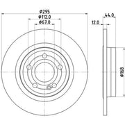 DON 2 x Solid Rear Brake Discs PCD20532-x2