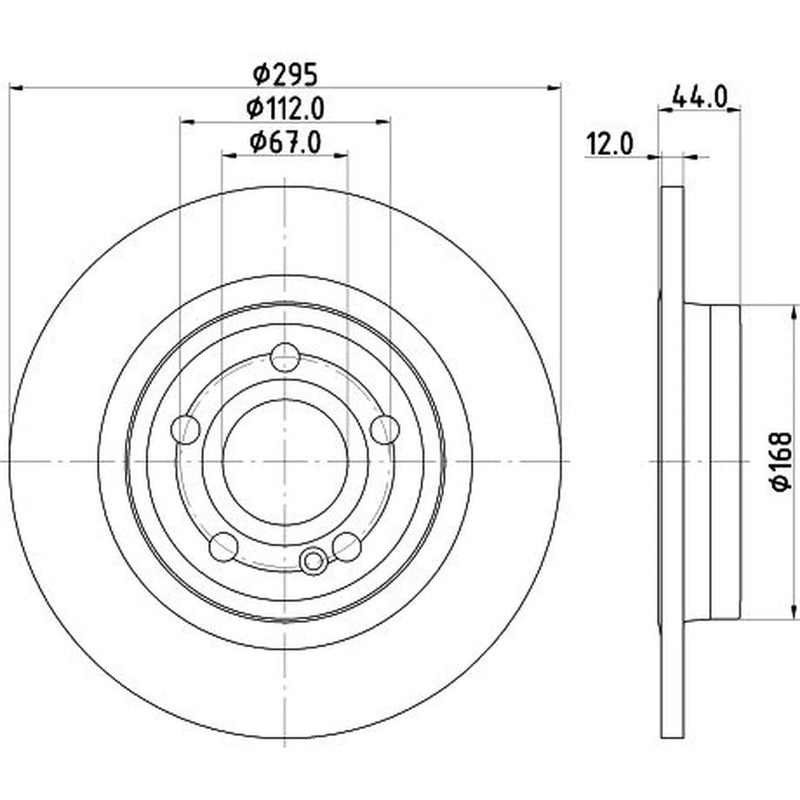 DON 2 x Solid Rear Brake Discs PCD20532-x2