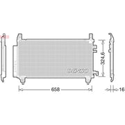 Denso Air Conditioning Condenser fits Toyota Yaris/Vitz 2007-2011 1.8