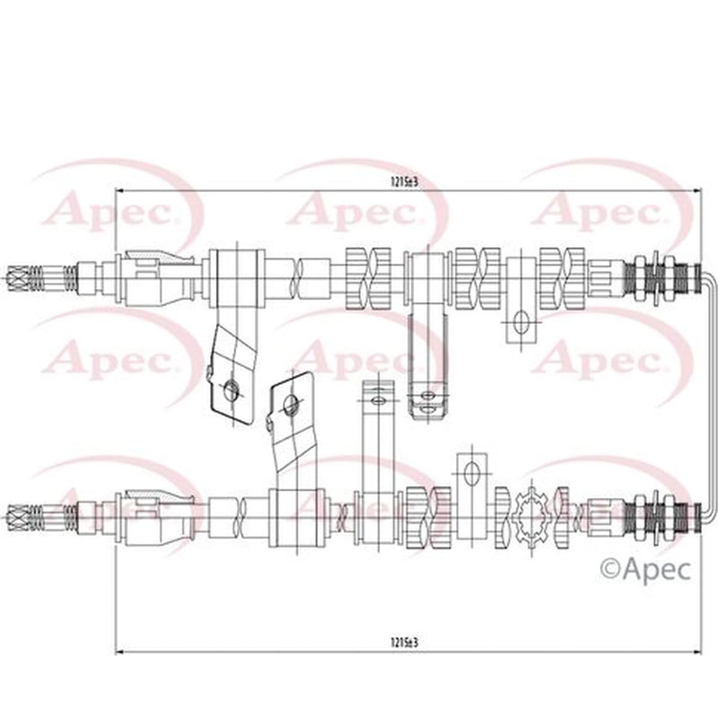 Apec Handbrake Cable Right Rear CAB1092