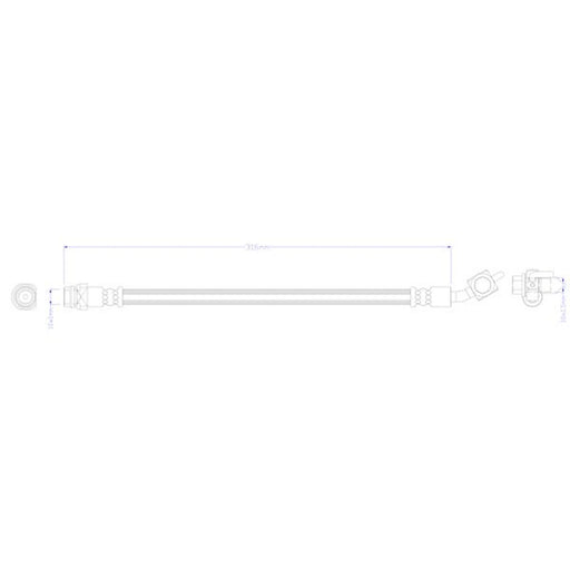 Juratek Brake Hydraulic Hose Line outer JBH1412R