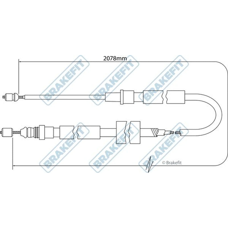 Apec Handbrake Cable Right Rear BBC3378