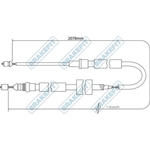 Apec Handbrake Cable Right Rear BBC3378