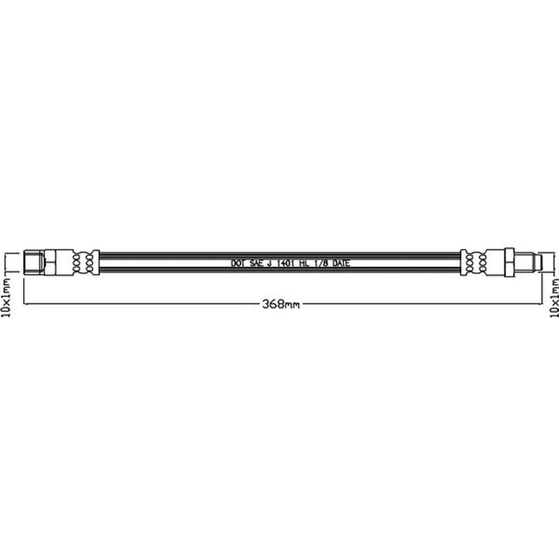 Juratek Brake Hydraulic Hose Line Right JBH1059