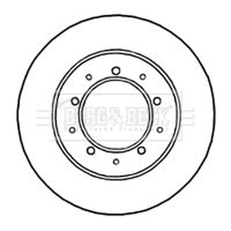 Borg & Beck 2 x Solid Rear Brake Discs BBD4812-x2