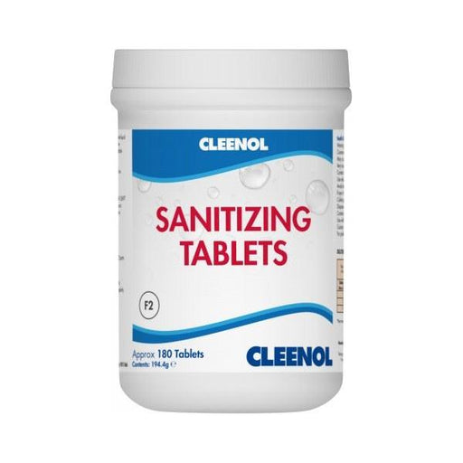 Cleenol Water Sanitising Tablets - Tub of 180 Ideal for Home Camping Motorhome Caravan - Cleenol - Van Life Living