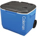 Coleman Blue 60QT Tricolour Wheeled Camping Cooler - Coleman - Van Life Living