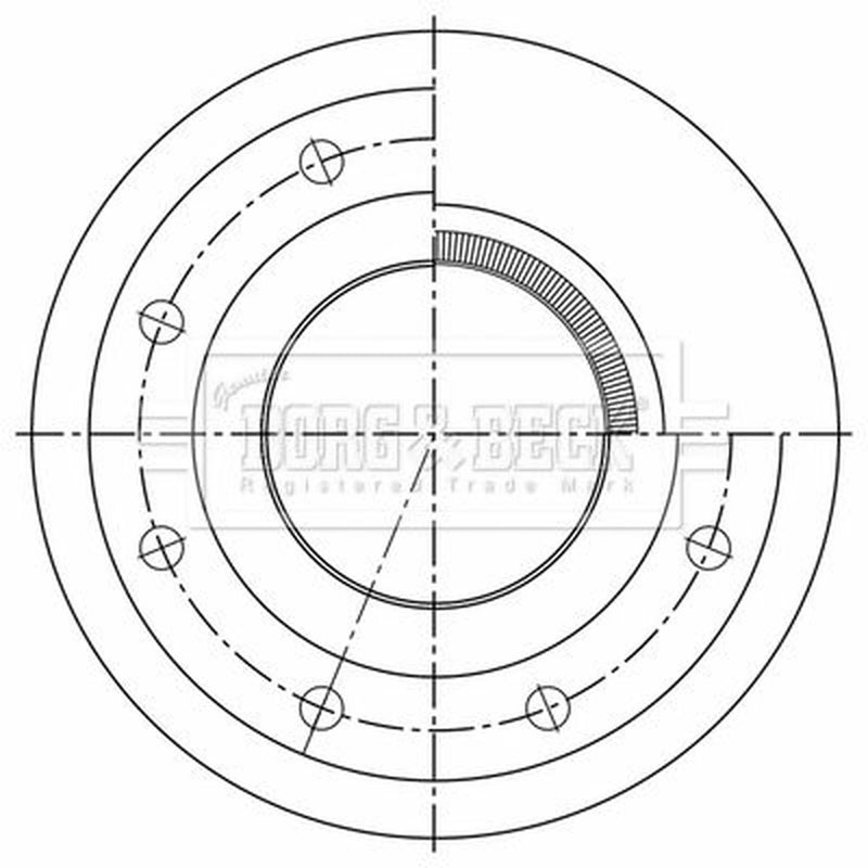 Borg & Beck 2 x Solid Front Brake Discs BBD32640