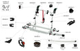 Fiamma Carry-Bike Ford Custom / Custom Nugget Plus Tailgate Bike Rack - 02095B07A - Fiamma - Van Life Living