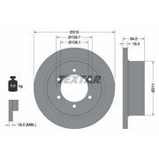 Textar 2 x Solid Rear Brake Discs 92093100-x2