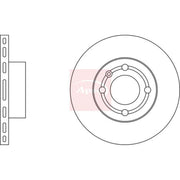 Apec 2 x Vented Front Brake Discs DSK233-x2