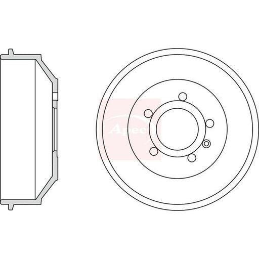 Apec Brake Drum Assembly Rear DRM9945