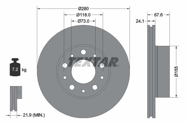 Textar 92275105 Brake Disc