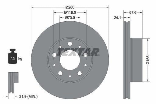 Textar 92275105 Brake Disc