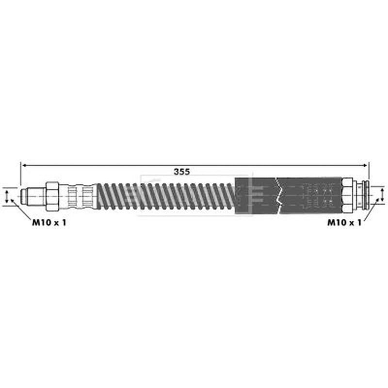 Borg & Beck Brake Hydraulic Hose Line Front Right BBH6060