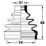 Borg & Beck Drive Shaft Bellow Kit Wheel Side BCB6045