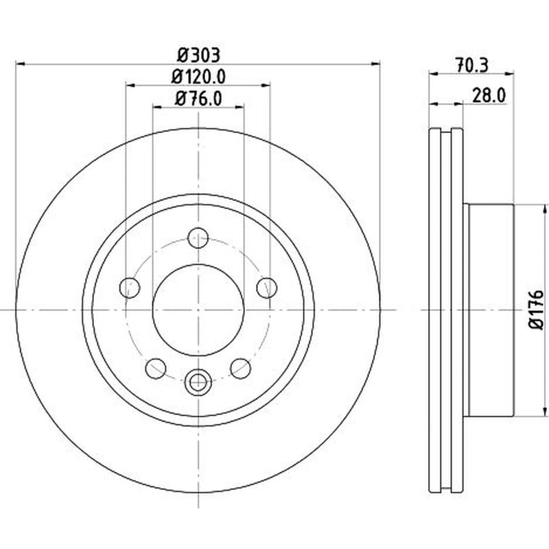 Mintex Lcv Van Kits internally vented 303mm MVK0087