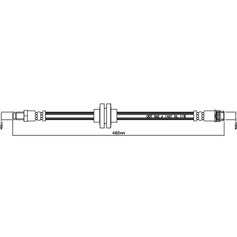 Abtex Brake Hydraulic Hose Line Right ABH1143