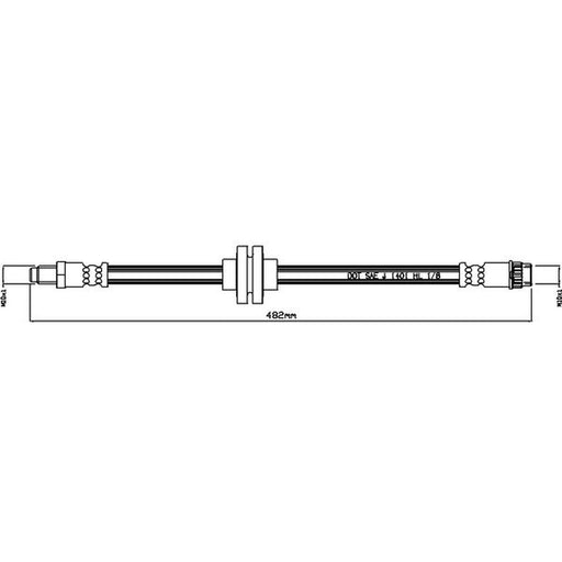 Abtex Brake Hydraulic Hose Line Right ABH1143