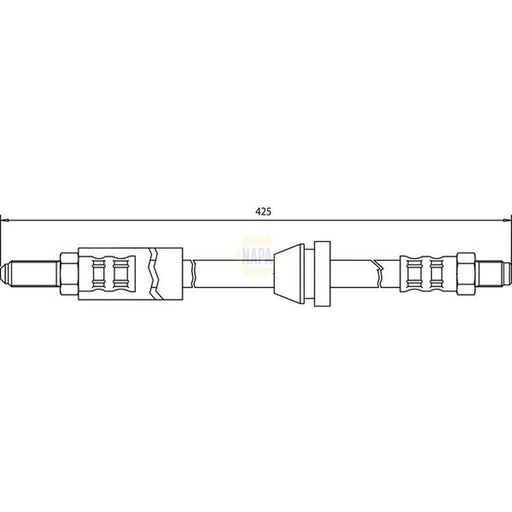NAPA Brake Hydraulic Hose Line Front NBH1333