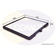 Comline Cabin Air Filter (Pollen Filter) EKF184