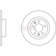 Fahren 2 x Solid Rear Brake Discs FBD6175-x2