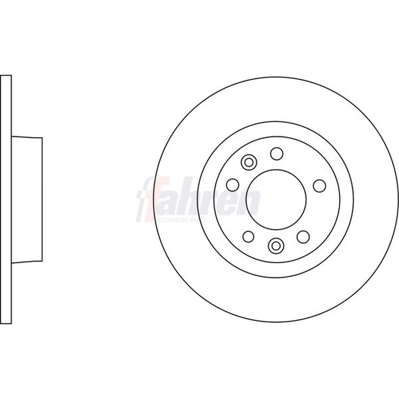 Fahren 2 x Solid Rear Brake Discs FBD6175-x2
