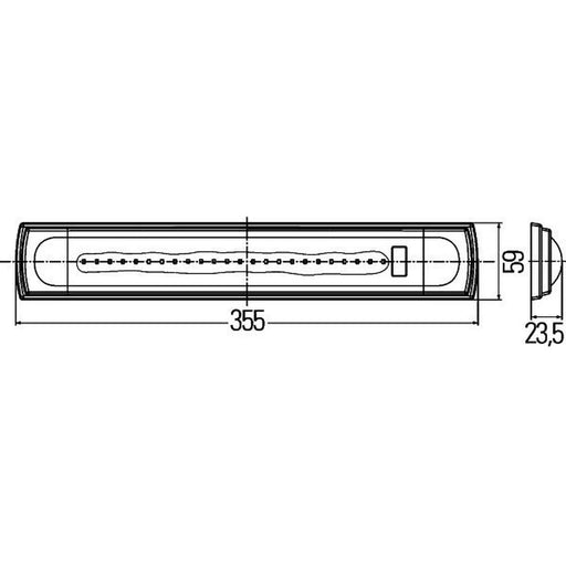 Hella Interior Lamp MD12 2JA Interior 2JA 007 373-301 7.552.040.000.0 2JA 007