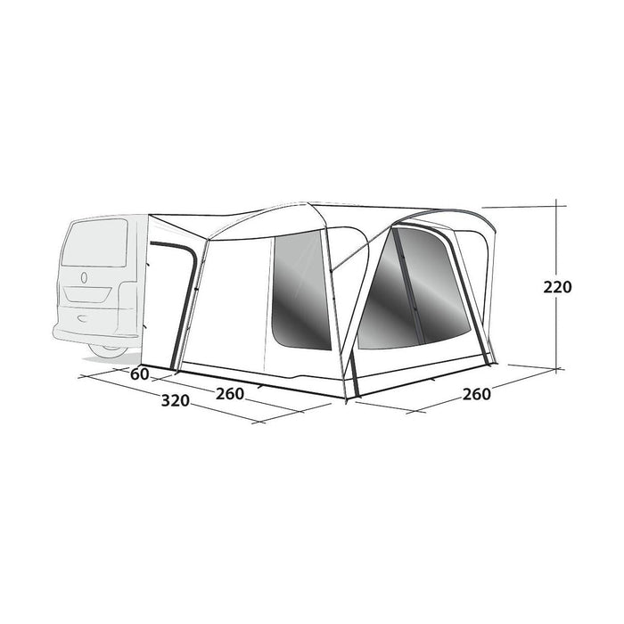 Outwell Milestone Shade Poled Driveaway Campervan Awning - Outwell - Van Life Living