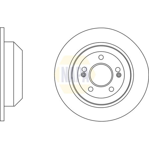 NAPA 2 x Solid Rear Brake Discs NBD5584-x2