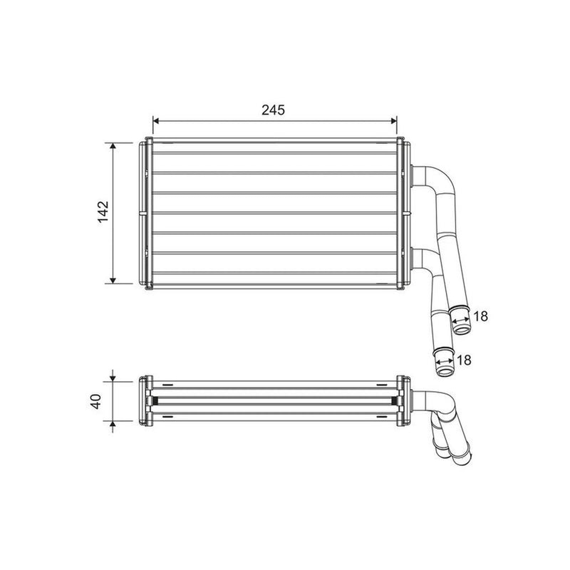 Valeo Heater Matrix Core Heat Exchanger 811599