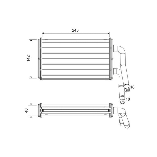 Valeo Heater Matrix Core Heat Exchanger 811599