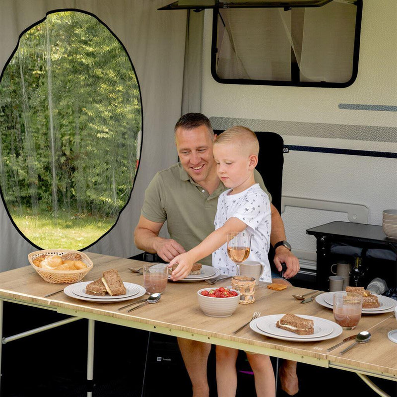 Travellife Sorrento Table Extendable Honeycomb Brown 80/110/140Cm 2129400 - Travellife - Van Life Living