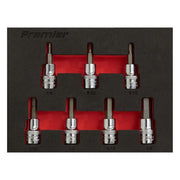 Sealey Hex Socket Bit Set 7pc 3/8"Sq Drive Imperial AK6246 Sealey  - Town Parts